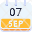 calendar-september-seven-date-monthly-time-month-schedule-icon
