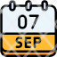 calendar-september-seven-date-monthly-time-month-schedule-icon