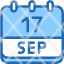 calendar-september-seventeen-date-monthly-time-month-schedule-icon