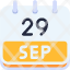 calendar-september-twenty-nine-date-monthly-time-month-schedule-icon
