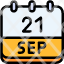 calendar-september-twenty-one-date-monthly-time-month-schedule-icon