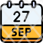 calendar-september-twenty-seven-date-monthly-time-month-schedule-icon