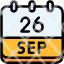 calendar-september-twenty-six-date-monthly-time-month-schedule-icon