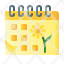 calendar-spring-calendar-sun-flower-date-season-icon