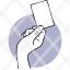 card-credit-member-hand-holding-pose-showing-pictogram-icon
