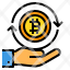 change-bitcoin-cryptocurrency-digital-currency-circular-arrows-icon