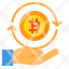 change-bitcoin-cryptocurrency-digital-currency-circular-arrows-icon
