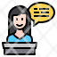 chat-box-presentation-female-business-icon
