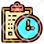check-list-clock-deadline-development-happy-lesson-icon