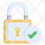 check-protection-security-approved-padlock-icon
