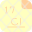chlorineperiodic-table-atom-atomic-chemistry-element-icon