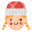 christmas-xmas-hat-winter-girl-icon
