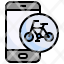 city-transport-rental-filloutline-app-bike-mobile-smartphone-application-icon