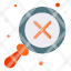 clear-cross-bad-review-cancel-magnifying-glass-interface-icon