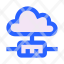 cloudserver-wire-connection-access-icon