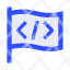 code-coding-flag-national-programming-icon