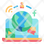 communication-media-labtop-world-network-icon