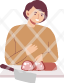 cooking-woman-avatar-character-ham-salami-sausage-knife-slice-icon