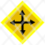 crossroad-four-way-intersection-crossing-sign-icon