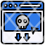 dark-web-filloutline-piracy-browser-webpage-downloading-skull-icon