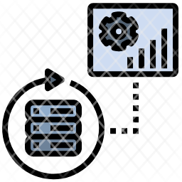 data icon, driven icon, database icon, process icon, system icon ...