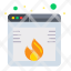 data-fire-hacking-loss-website-icon