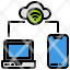 data-tranfer-cloud-laptop-smartphone-wifi-icon