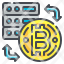 database-cryptocurrency-digital-currency-server-storage-network-icon