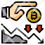 decrease-bitcoin-business-currency-finance-internet-icon