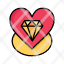 diamond-love-heart-wedding-icon