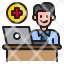 doctor-covid-coronavirus-hospital-laptop-icon