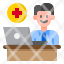 doctor-covid-coronavirus-hospital-laptop-icon