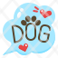 dog-lettering-text-bubble-pets-label-icon