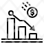 down-coin-graph-icon