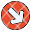 down-left-arrow-sign-indication-signal-icon