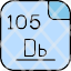 dubnium-periodic-table-atom-atomic-chemistry-element-icon