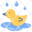 duck-pool-wet-rain-float-icon