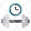 dumbbell-clock-time-gym-icon