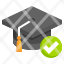 education-study-check-graduation-cap-knowledge-icon