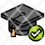 education-study-check-graduation-cap-knowledge-icon