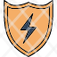 electric-energy-flash-protection-shield-icon