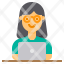 employee-worker-laptop-woman-computer-icon