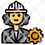 engineer-avatar-occupation-woman-gear-icon