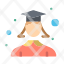 female-graduation-student-woman-icon