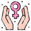 female-sign-care-hands-save-secure-ladies-icon