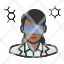 female-virologist-black-coronavirus-icon
