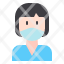 female-woman-medical-masks-mask-people-hair-character-face-icon