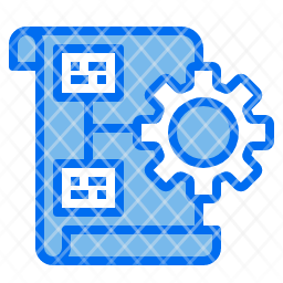file icon, data icon, gear icon, management icon, process icon