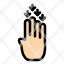 finger-four-gesture-down-icon
