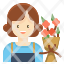 florist-gardener-flower-occupation-profession-woman-icon